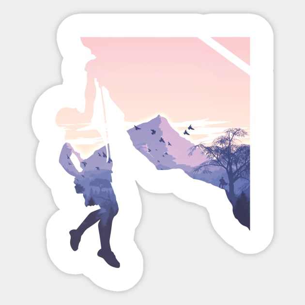 Mountain climber Sticker by nuijten